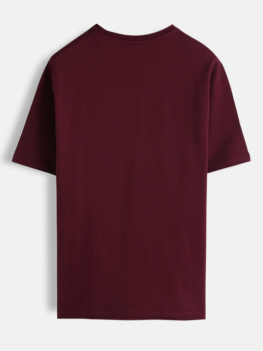 Heavy GSM Applique Logo T-Shirt | Wine