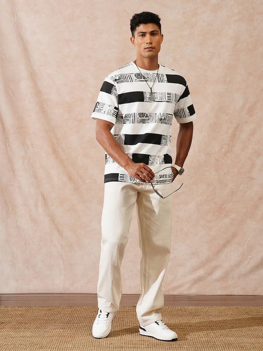 Heavy GSM Printed T-Shirt | Off White