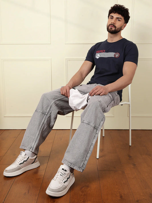 ISRO Print Casual T-Shirt