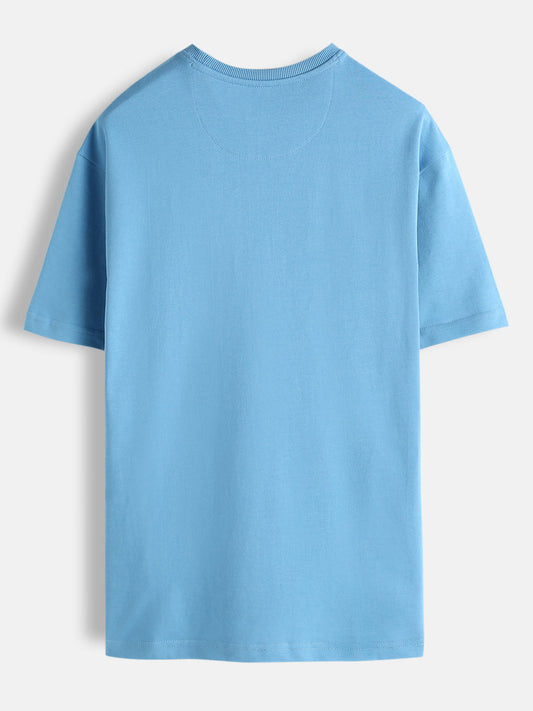 Blurred Placement Print Oversized T-Shirt | Blue