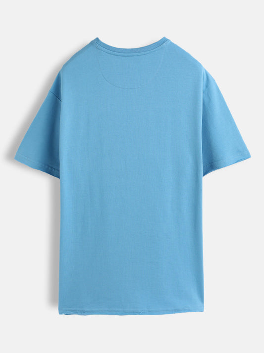 Heavy GSM Applique Logo T-Shirt | Blue