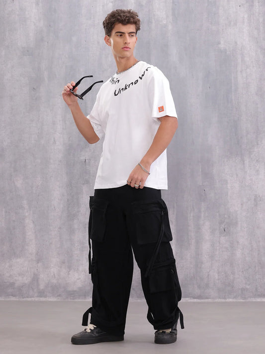 Graphic Printed Casual Look T-shirt With Branding | White