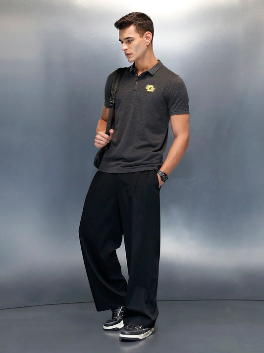 Men's Casual Regualr Fit Polo T-Shirt | Dark Grey