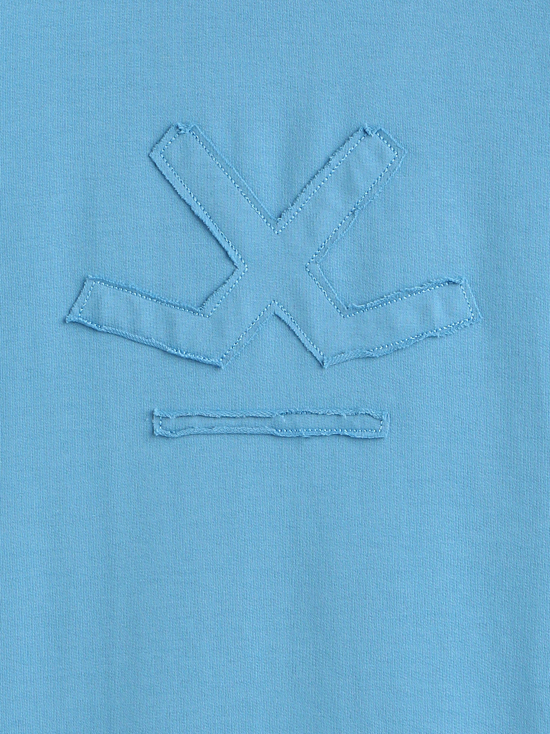 Heavy GSM Applique Logo T-Shirt | Blue