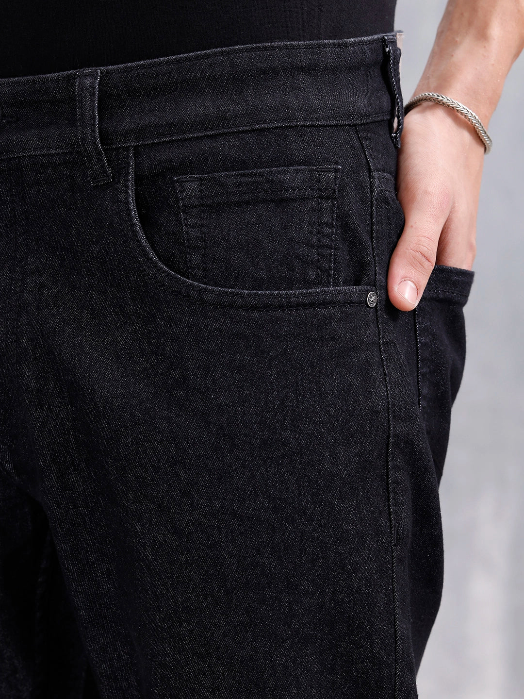 Casual Men Slim Fit Jeans | Black