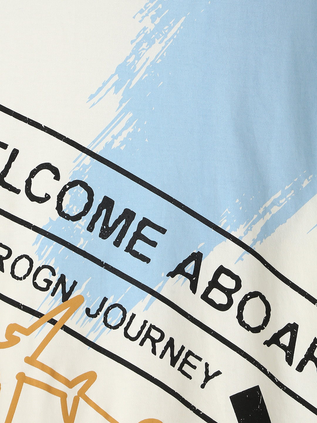 Panel Printed Oversized Fit T-Shirt | White