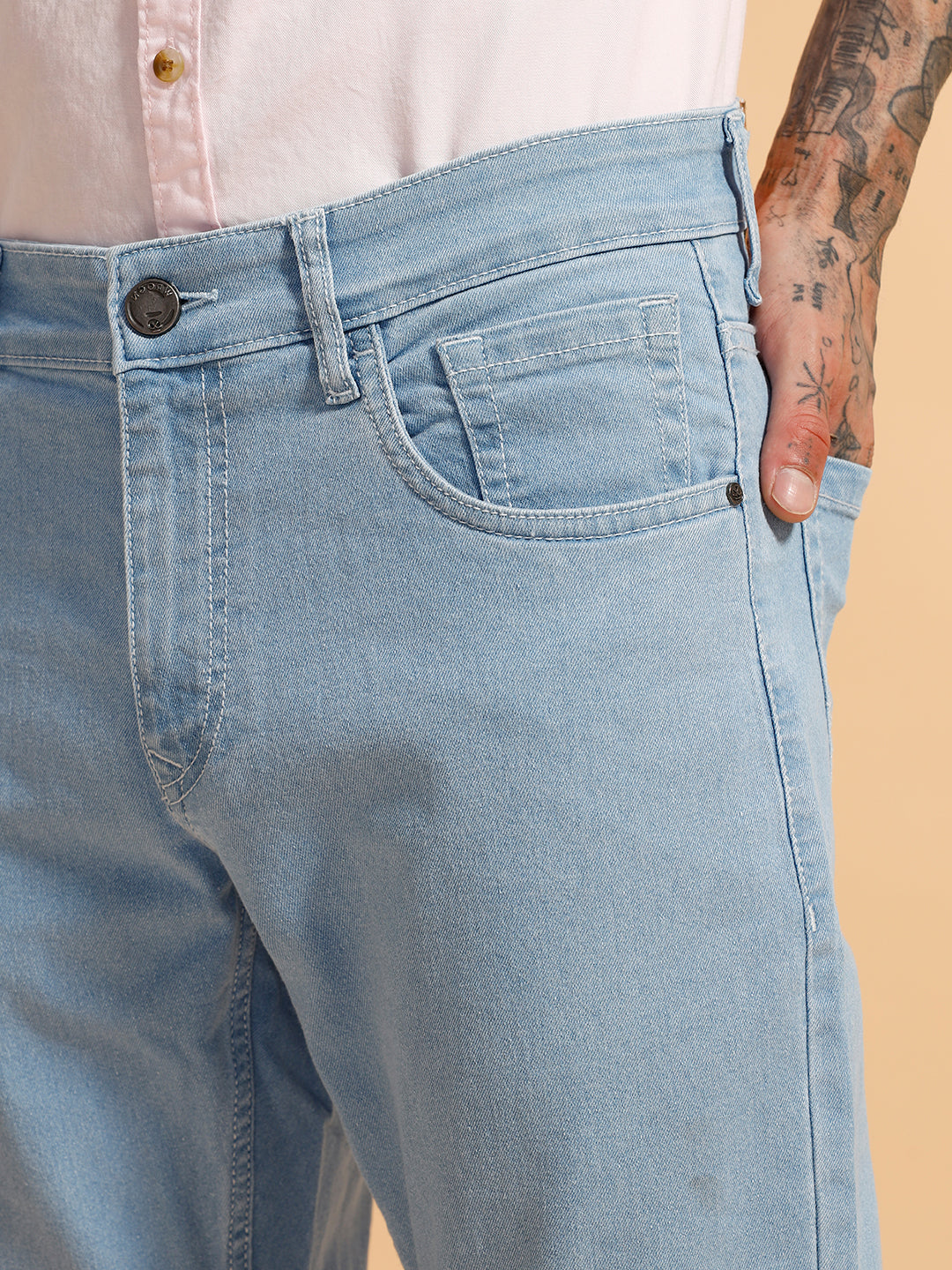 Casual Slim Fit Jeans | Light Blue