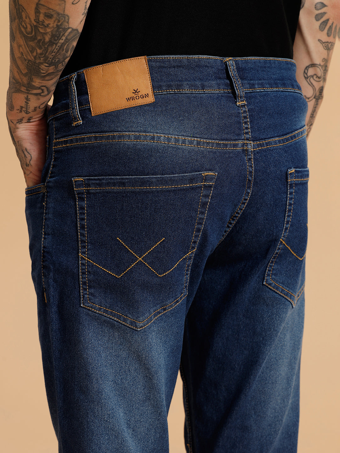 Casual Faded Slim Fit Jeans | Blue