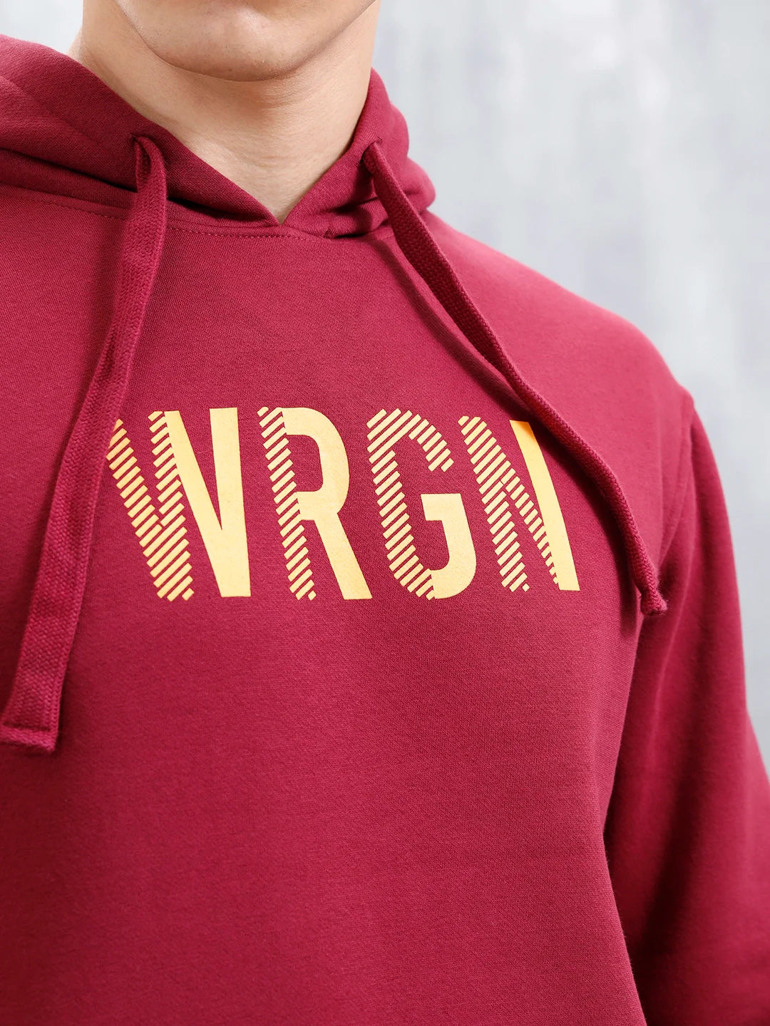 Wrogn Oversized Graphic Hoodie For Men | Maroon