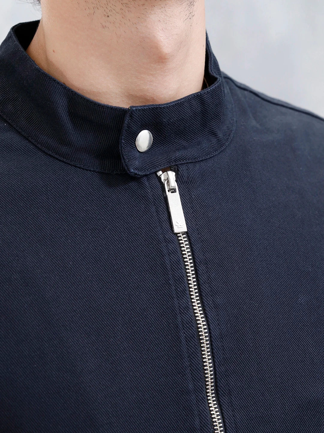 Wrogn Slim Fit Bomber Jacket | Black