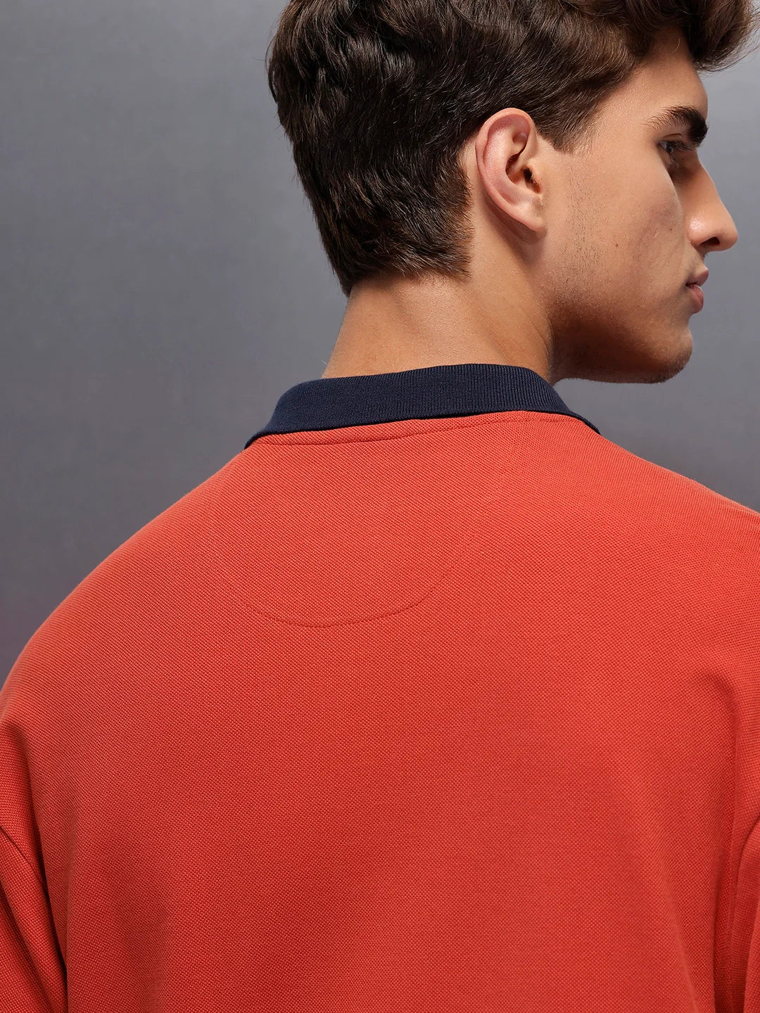 Classic Oversized Polo T-Shirt | Rust