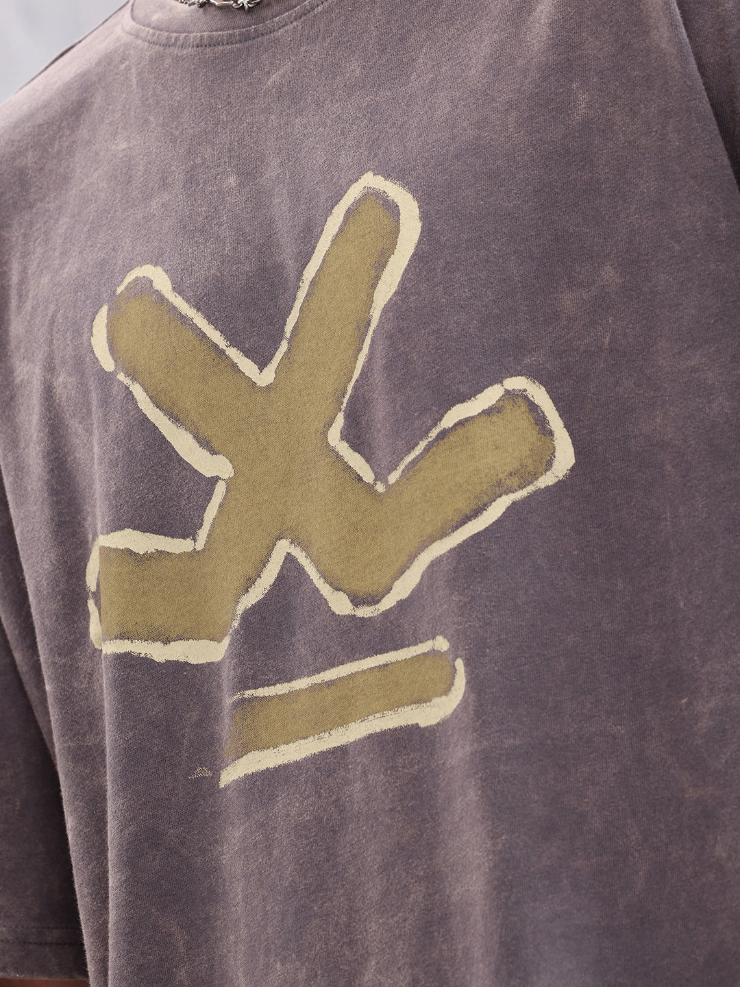 Retro Washed Logo Printed Oevrsized T-shirt | Dark Grey