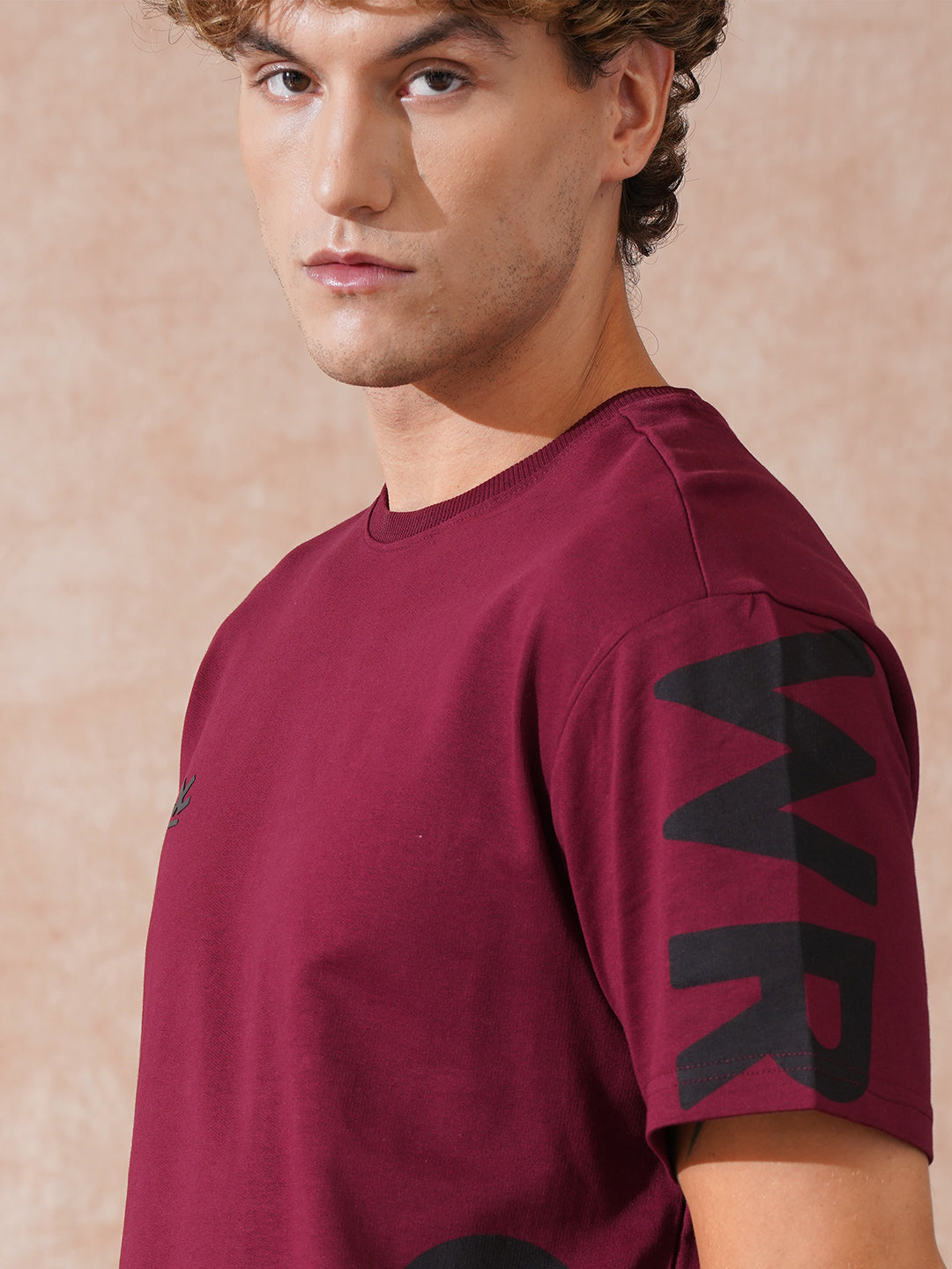 Heavy GSM Printed Oversized T-Shirt | Wine