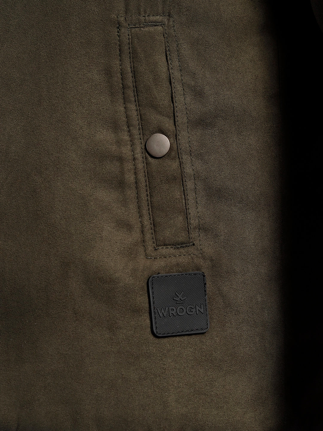 Wrogn Men's Slim Fit Hooded Jacket | Olive