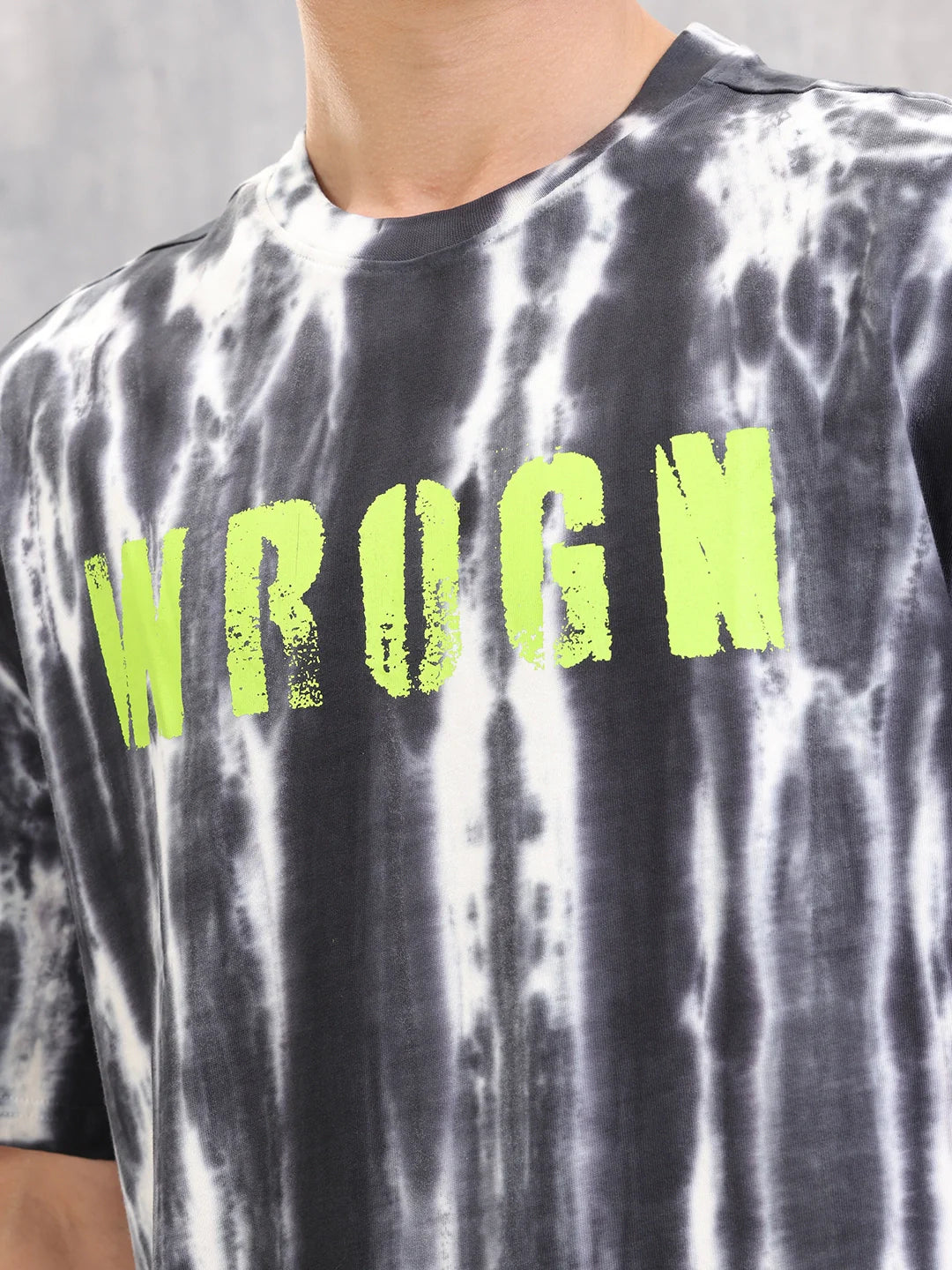 Graphic Printed T-shirt With Tie&Dye | Black