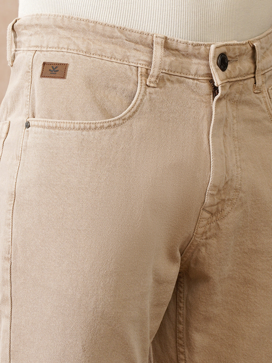 Casual Relaxed Fit Jeans | Beige