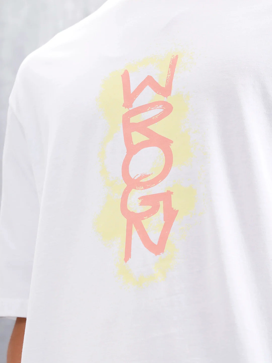 Casual Men Tee With Graphic | White