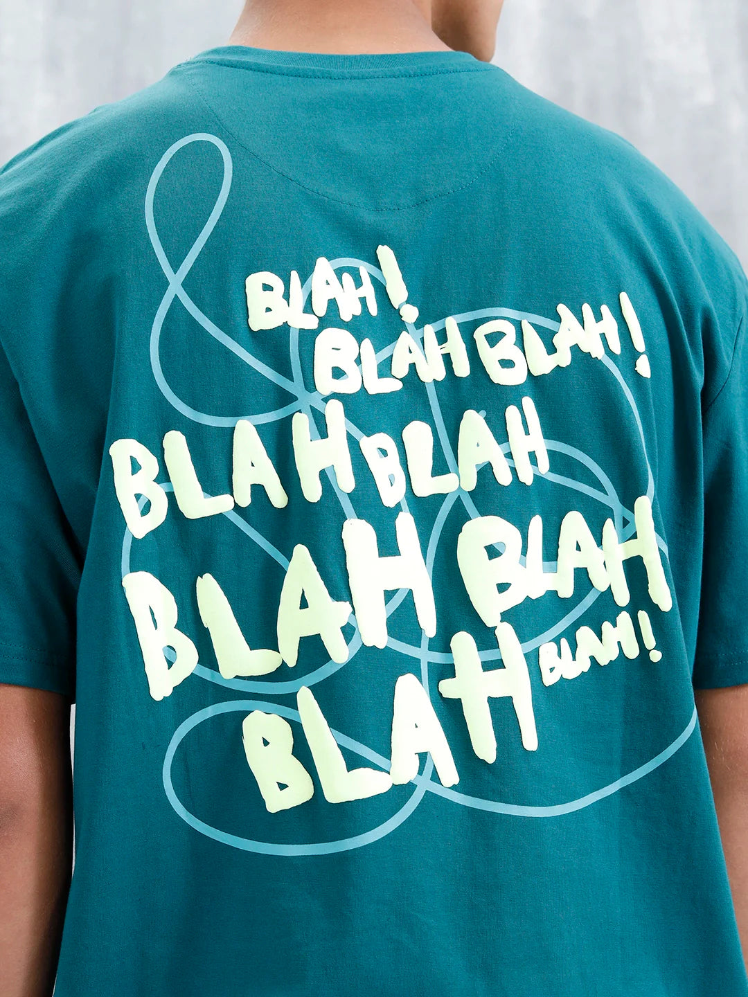 Casual Men Oversized Fit Tee With Graphic | Green