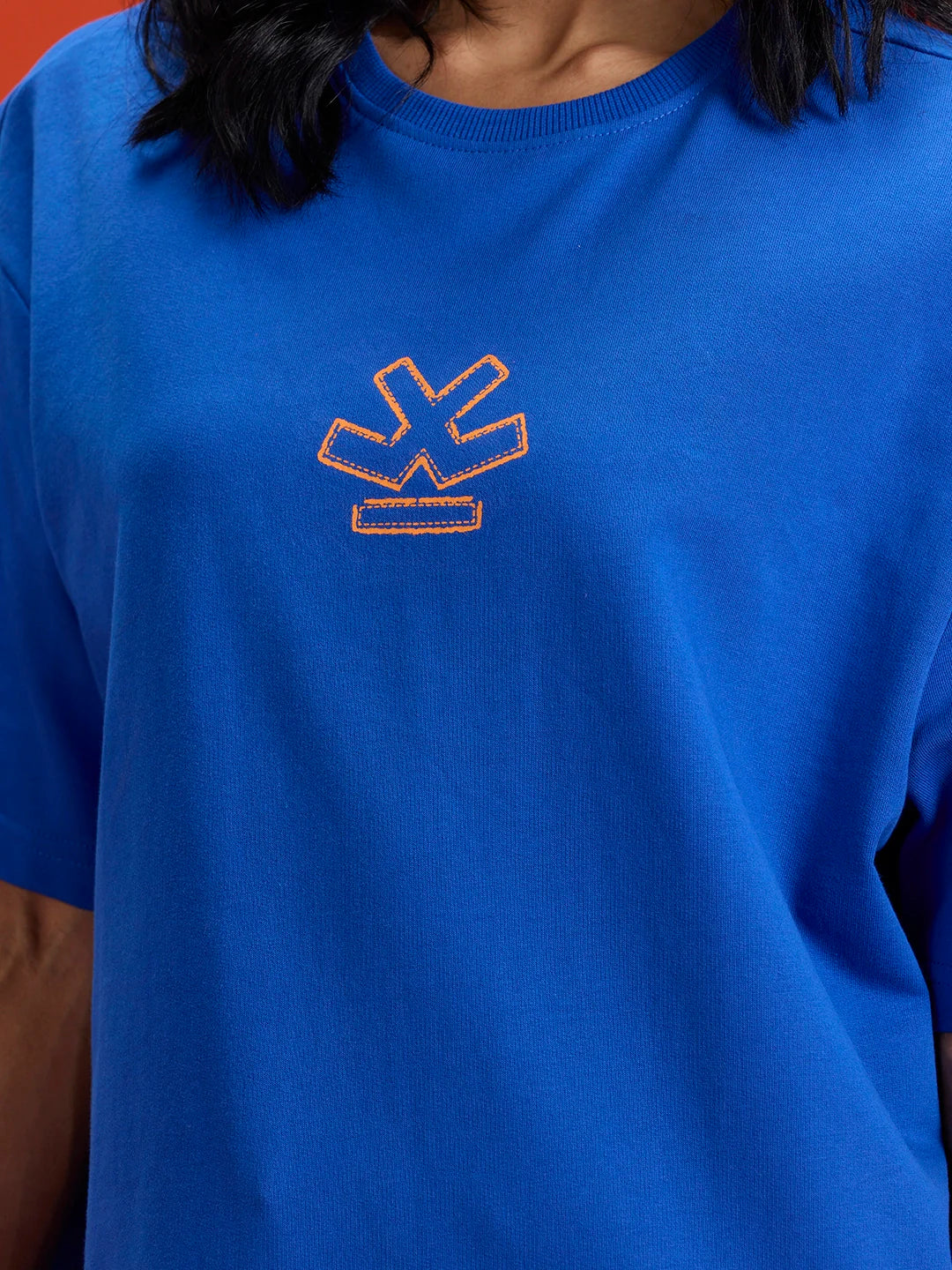 men's casual oversized fit graphic t-shirt | Blue