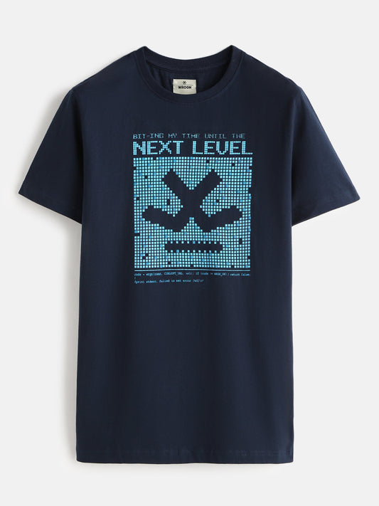 Graphic Printed Slim Fit T-Shirt | Grey