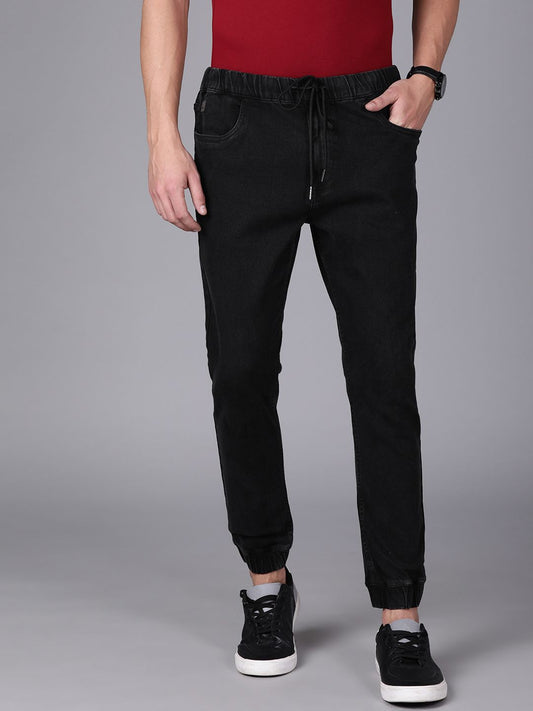Classic Black Denim Jogger