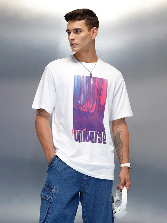 Men's Casual Graphic Pritned T-Shirt | White