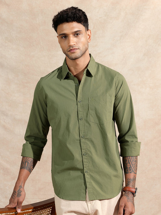 Classic Regular Fit Shirt | Dark Green