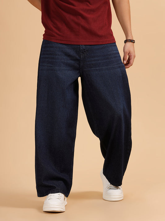 Casual Baggy Fit Jeans | Dark Blue