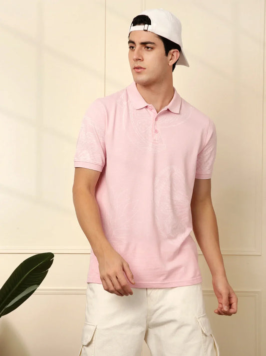 Like Summer AOP Pink Polo T-Shirt