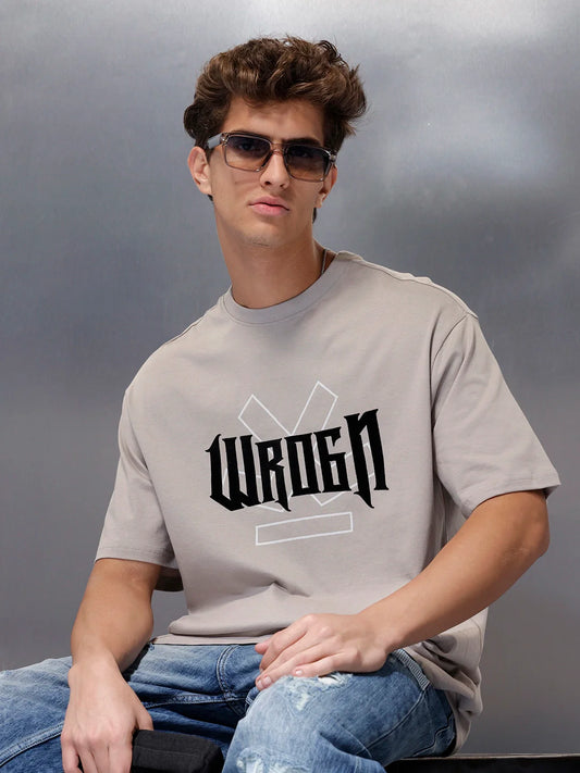 Black Street Typography Tshirt | Grey