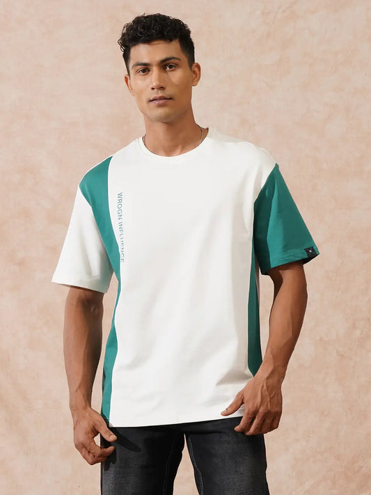 Cut & Sew Oversized T-Shirt | Off White