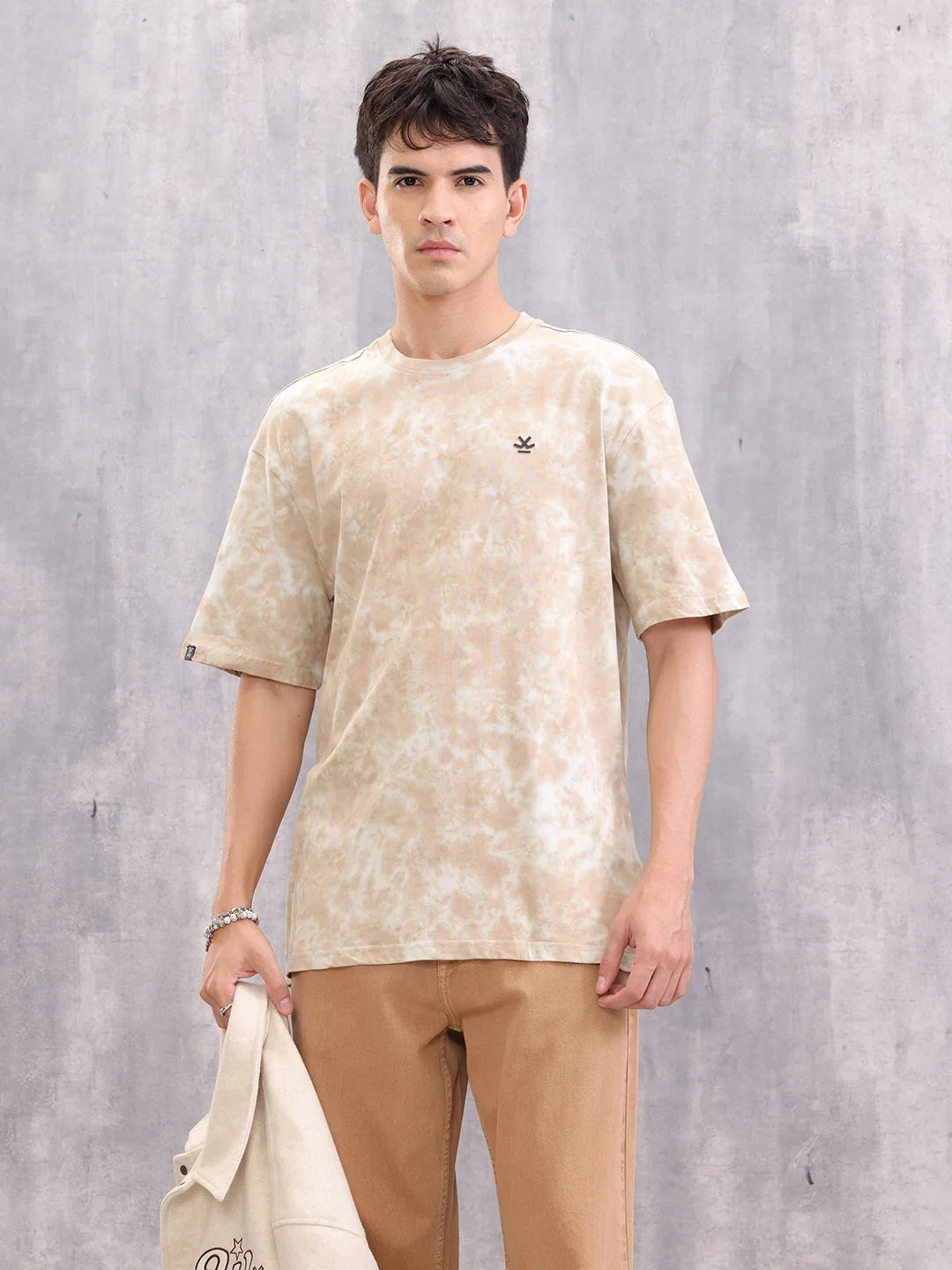 Tie Dye Oversize Crew Neck T-Shirt I White