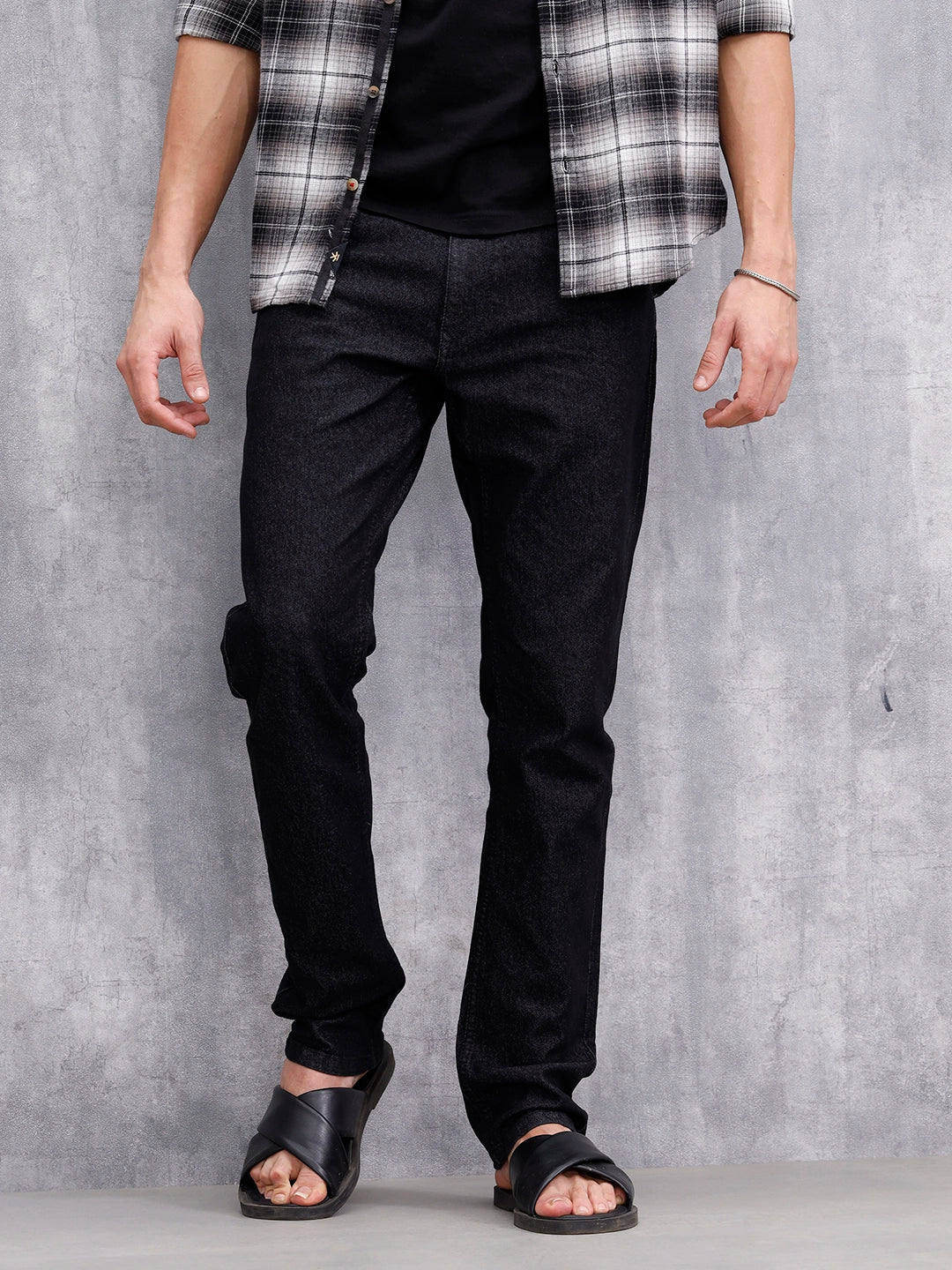 Casual Men Slim Fit Jeans | Black
