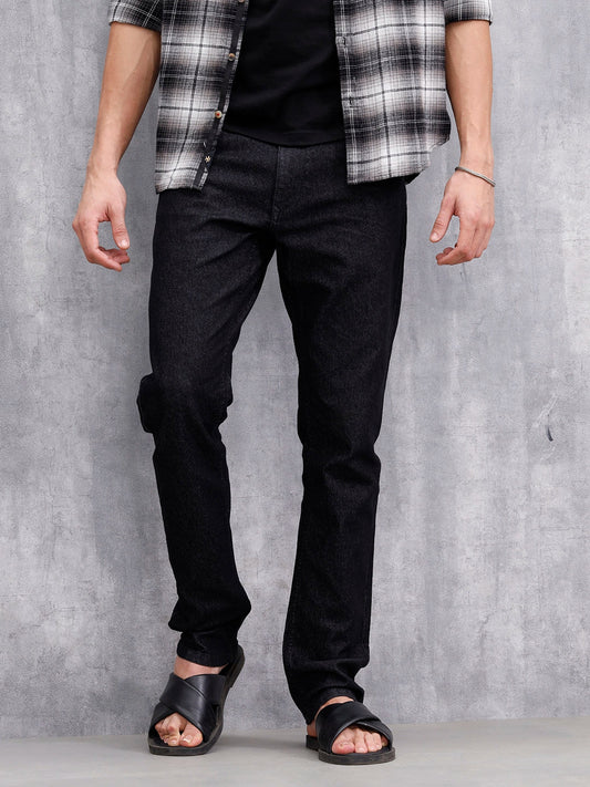 Casual Men Slim Fit Jeans | Black