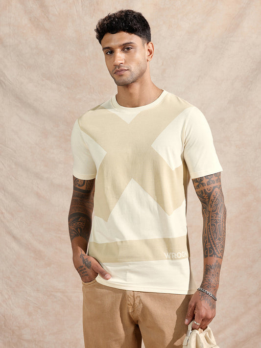 Tonal Logo Slim Fit T-Shirt | Beige