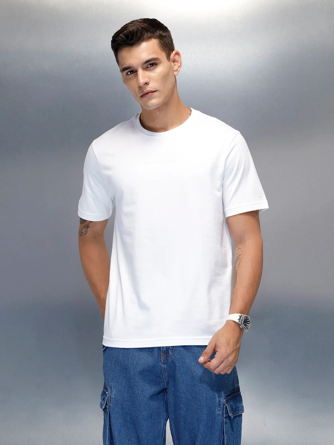 Men's Casual Refualr Fit T-Shirt | White