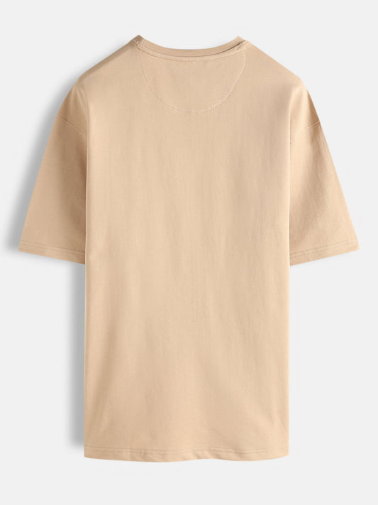 Floral Printed Oversized Fit T-Shirt | Beige