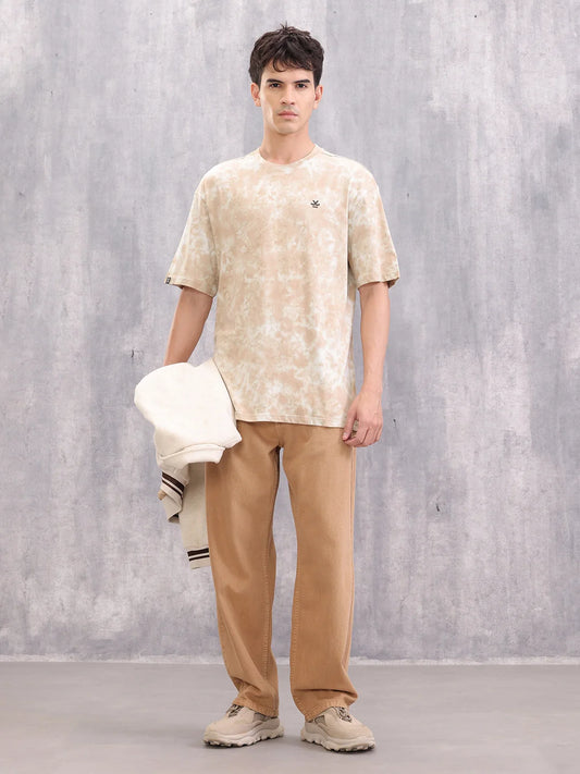 Tie Dye Oversize Crew Neck T-Shirt I White