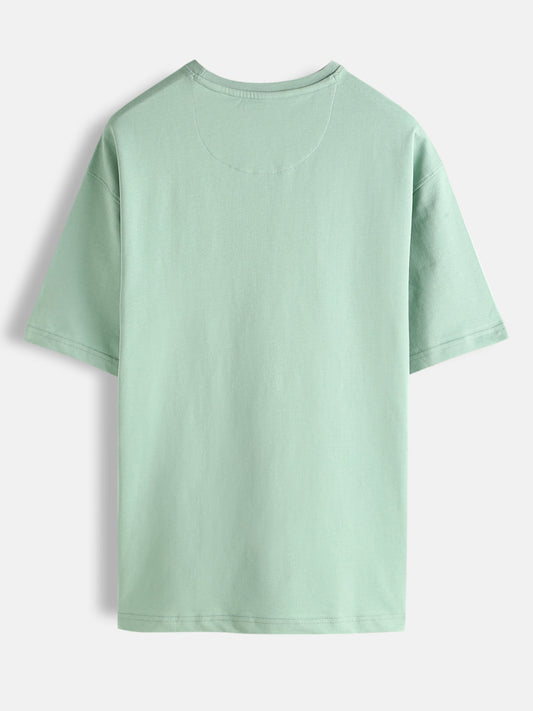 Heavy GSM Watercolour Floral Printed T-Shirt | Green