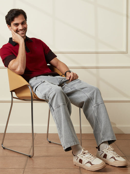 Casual Anti Fit Denim Cargo | Grey