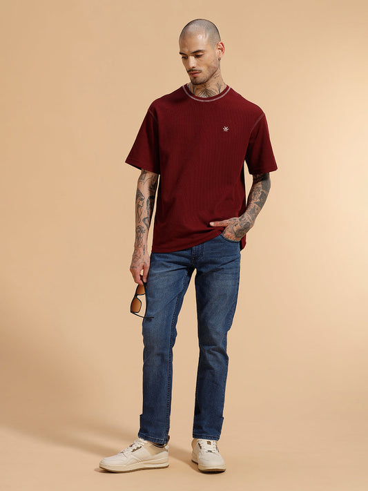Casual Faded Slim Fit Jeans | Blue
