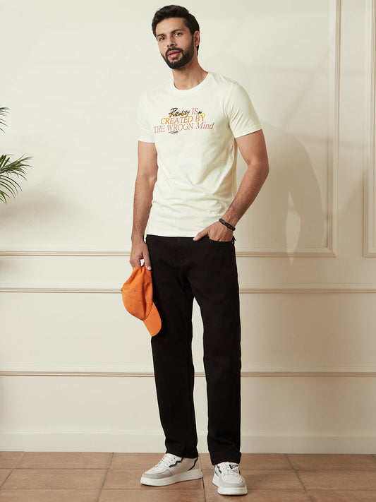 Typographic Printed T-Shirt | Off White