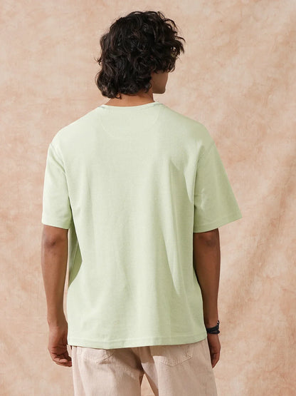 Textured Waffle Knit T-Shirt | Sage