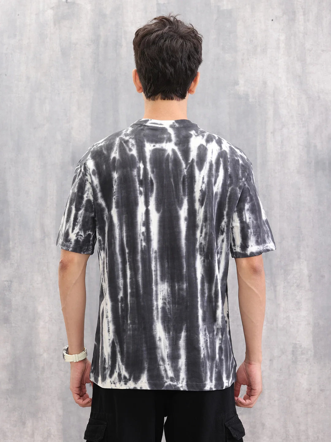 Graphic Printed T-shirt With Tie&Dye | Black
