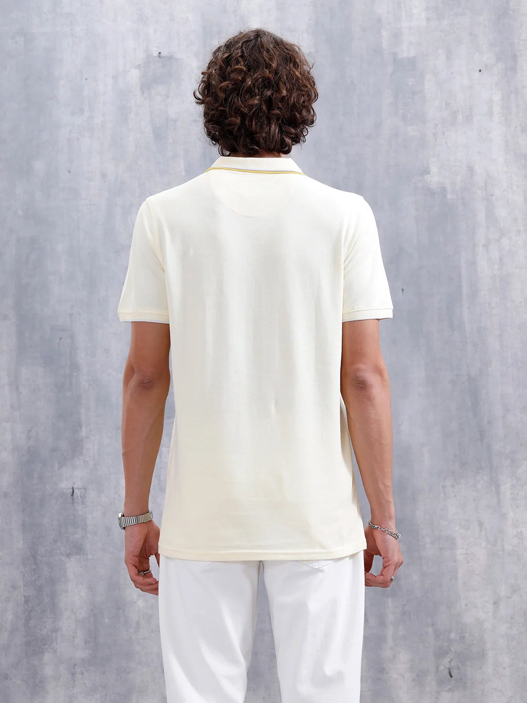 Slim Fit 100% Cotton Polo With Contrast Tipping | Yellow