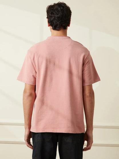Heavy GSM Blur Logo T-Shirt | Pink