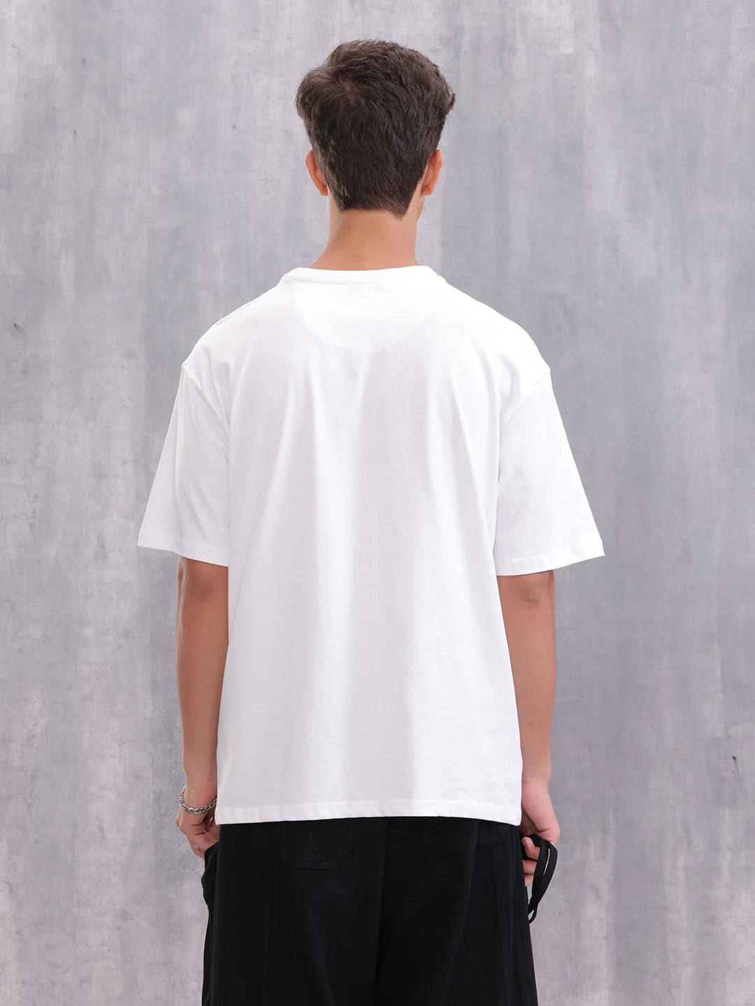 Graphic Printed Casual Look T-shirt With Branding | White