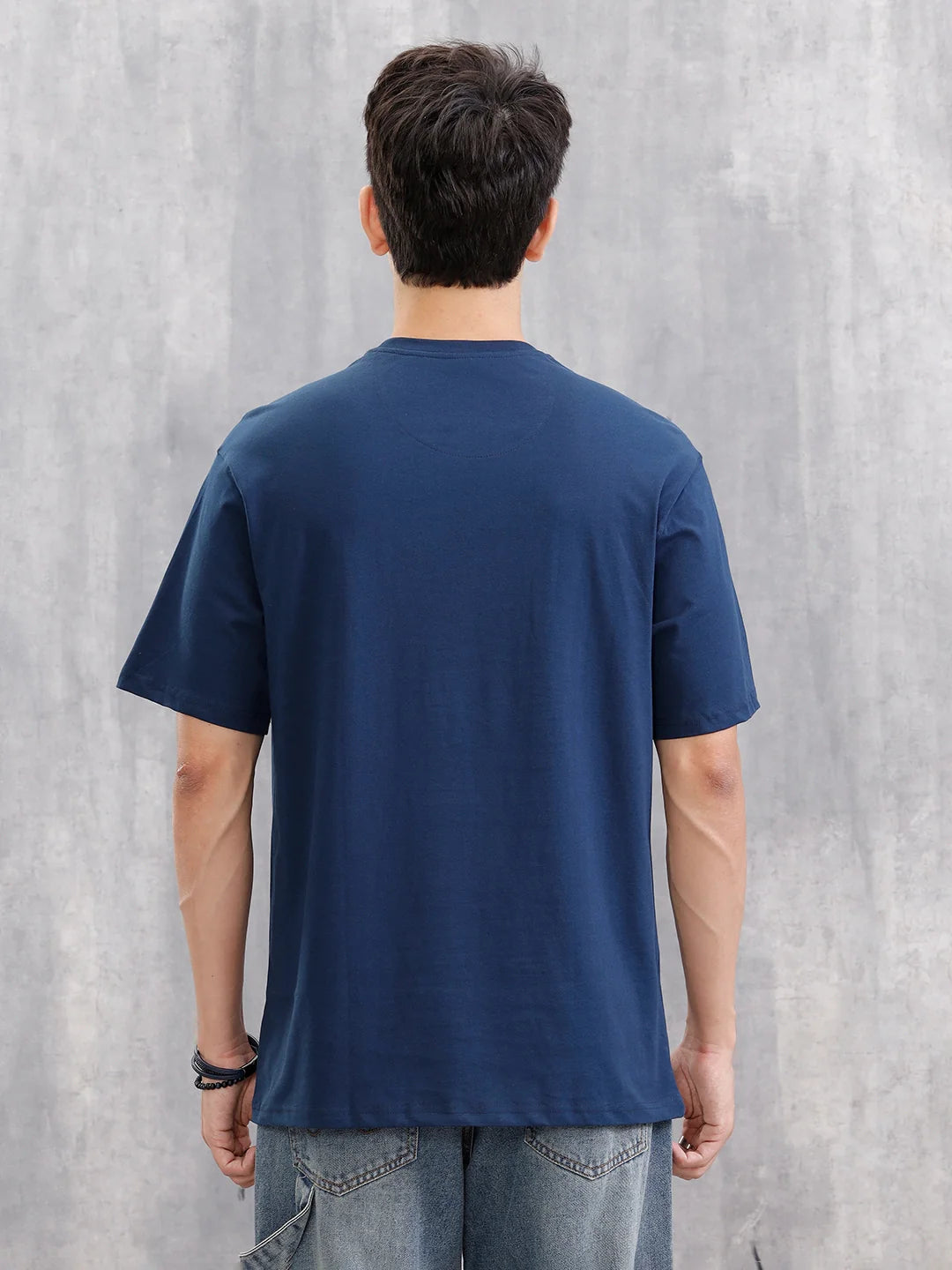 Solid Oversized T-Shirt | Blue