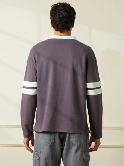 Heavy GSM Varsity Polo T-Shirt | Purple