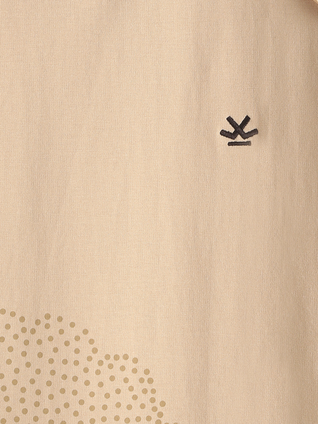 Floral Printed Oversized Fit T-Shirt | Beige